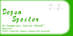 dezso szeiler business card